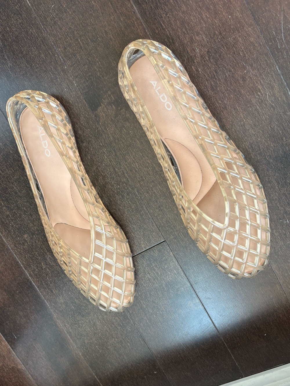 Clear Beige Women's Jelly Ballet Flat